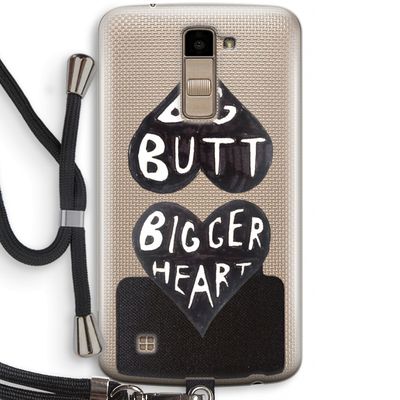 Big butt bigger heart: LG K10 (2016) Transparant Hoesje met koord