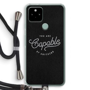 Capable: Pixel 5 Transparant Hoesje met koord