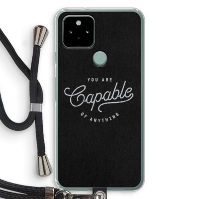 Capable: Pixel 5 Transparant Hoesje met koord