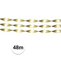 Gouden crepe slingers 48 meter   -