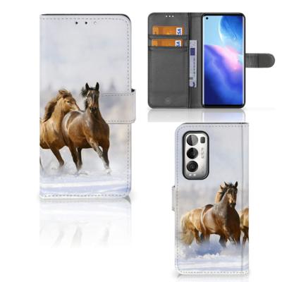 OPPO Find X3 Neo 5G | Telefoonhoesje | Met pasjeshouder | Paarden