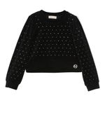 Michael Kors Kids sweat à plaque logo ornée de cristaux - Noir