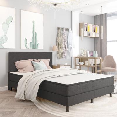 Boxspringframe stof grijs 160x200 cm