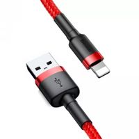 Baseus Cafule USB Lightning Kabel 2,4A 0,5m (Rood) - thumbnail