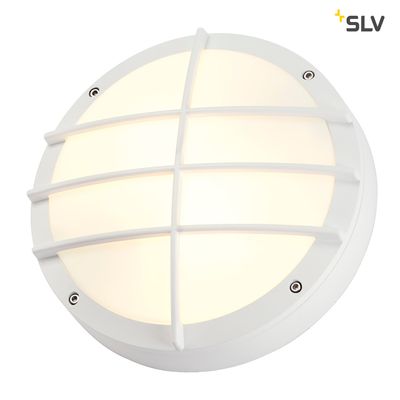 Buiten wand- / plafondlamp BULAN GRID E27 Wit