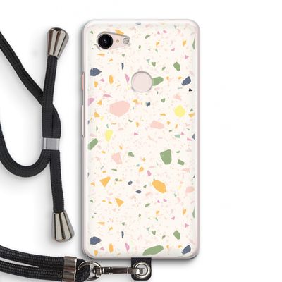 Terrazzo N°21: Pixel 3 Transparant Hoesje met koord