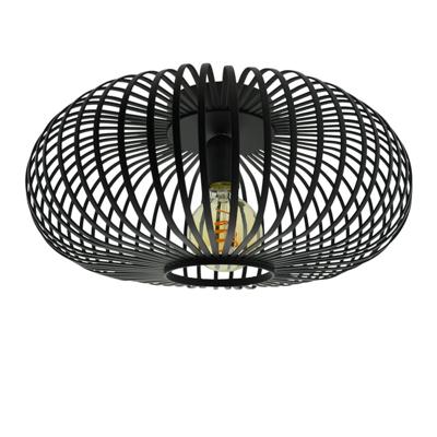 Lyora Zwarte plafondlampGabbia Rond Ø 40cm - P115