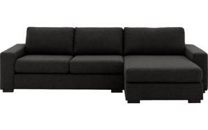 Goossens Hoekbank Lucca Met Chaise Longue grijs, stof, 2,5-zits, stijlvol landelijk met chaise longue rechts