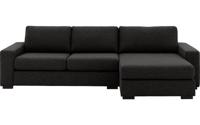 Goossens Hoekbank Lucca Met Chaise Longue grijs, stof, 2,5-zits, stijlvol landelijk met chaise longue rechts