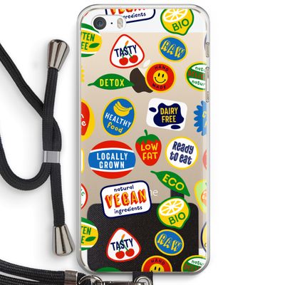 Fruitsticker: iPhone 5 / 5S / SE Transparant Hoesje met koord