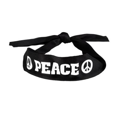 Boland Flower power hoofdband - zwart - carnaval - hippie stijl Boland Flower power hoofdband - zwart - carnaval - hippie stijl