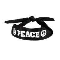 Boland Flower power hoofdband - zwart - carnaval - hippie stijl