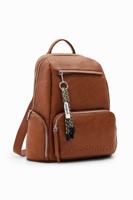 Middelgrote rugzak met Half logo - BROWN - U
