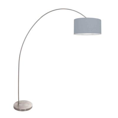 Steinhauer BooglampSolva metaal met lichtblauwe kap - 3915ST
