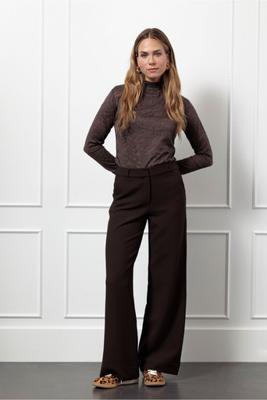 Lexie waffle trousers - espresso - 13254