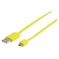 Valueline 1m, USB 2.0 A - Micro B USB-kabel USB A Micro-USB B Geel - thumbnail