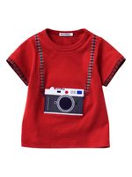 familiar t-shirt en coton à motif brodé - Rouge - thumbnail