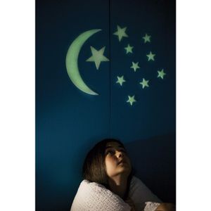Maan en sterren glow in the dark set