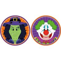 20x Halloween onderzetters heks en horror clown