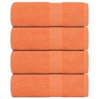 VidaXL Zeepdoekjes 4 st 30x30 cm 360 g/m² 100% katoen oranje