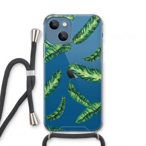 Lange bladeren: iPhone 13 mini Transparant Hoesje met koord