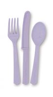 Unique bestekset 20 cm lila 18 delig - thumbnail