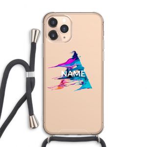 Abstract Spectrum: iPhone 11 Pro Max Transparant Hoesje met koord