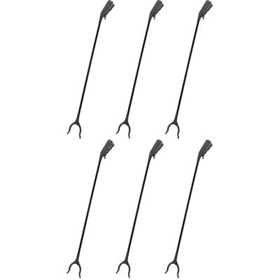 Zwarte afvalgrijper - 6x - 82 cm - Vuilnis opruimen - Grijparmen/afvalgrijpers/vuilnisgrijpers
