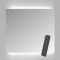 Spiegelkast Sanicare Qlassics Ambiance 60x60 cm Met Dubbelzijdige Spiegeldeur, LED Verlichting En Afstandsbediening Antraciet - thumbnail