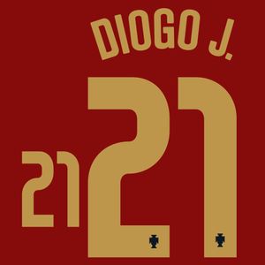 Diogo J. 21 (Officiële Portugal Bedrukking 2020-2021)