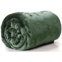 Unique Living Plaid - fleece deken - pesto groen - polyester - 130 x 180 cm