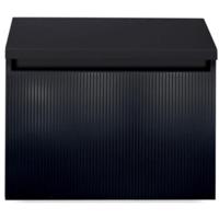 Frozen 3D Badmeubelset 60 cm - Greeplijst in Kleur - Inclusief Wastafelbovenblad Zwart Mat