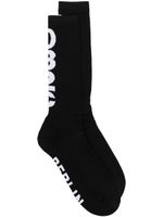 032c chaussettes à logo intarsia - Noir