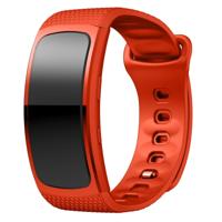 Siliconen polsband horloge band voor Samsung Gear Fit2 SM-R360 polsband maat: 126-175mm (Orange)