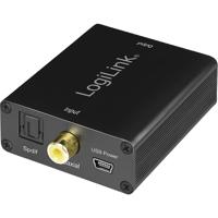 LogiLink CA0101 neu Toslink / Cinch / Jackplug Audio Adapter Zwart