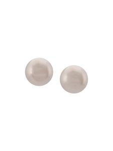 Baggins puces d'oreilles en or blanc 18ct ornées de perles