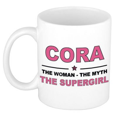 Cora The woman, The myth the supergirl cadeau koffie mok / thee beker 300 ml Cora The woman, The myth the supergirl cadeau koffie mok / thee beker 300 ml