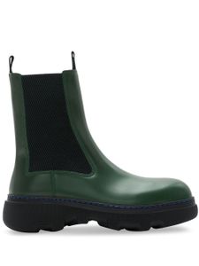 Burberry bottines en cuir à bout rond - Vert