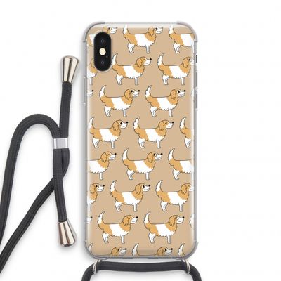 Doggy: iPhone XS Transparant Hoesje met koord