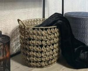 Mand Tezan - Fiber & Metaal - Natural - Groot