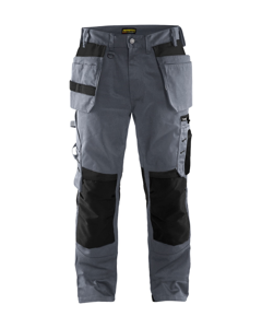 Blåkläder Werkbroek met spijkerzakken 15551860 | Grijs/Zwart | Maat D92 - 7330509590614