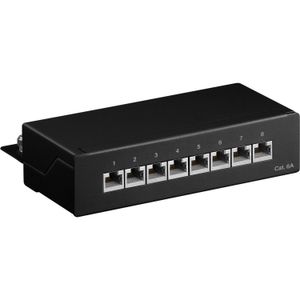 goobay CAT 6a Mini/Desktop Patch Panel, 8 Port patchpaneel