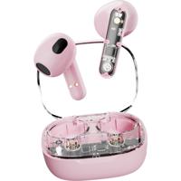 STREETZ T150 In Ear headset Bluetooth Stereo Pink, Transparant Headset, Oplaadbox, Volumeregeling, Touchbesturing - thumbnail