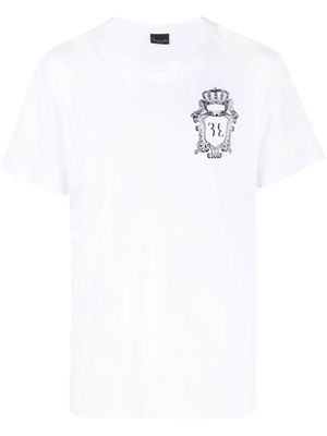 Billionaire t-shirt à logo brodé - Blanc