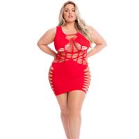 Jurk Pink Lipstick Rood (Queen size)