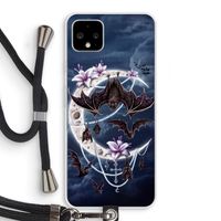 Vleermuizen Maan: Pixel 4 XL Transparant Hoesje met koord