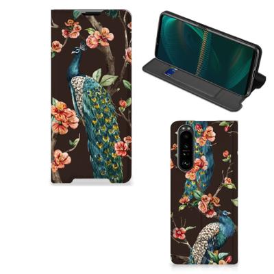 Sony Xperia 5 III | Hoesje maken | Pauw met Bloemen