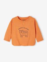 T-shirt met lange mouwen "leeuw" baby roest