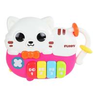 Mini Club dierenpiano poes met licht en geluid, 15cm Mini Club dierenpiano poes met licht en geluid, 15cm