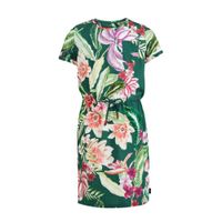 WE Fashion gebloemde jurk groen/roze/paars - thumbnail